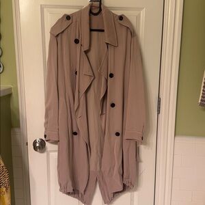 AllSaints Tan Trench Coat